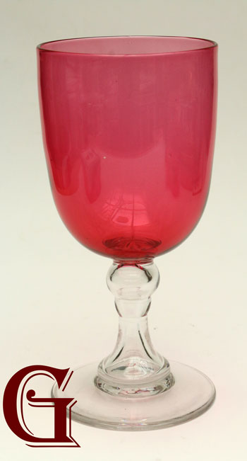 large cranberry wine goblets